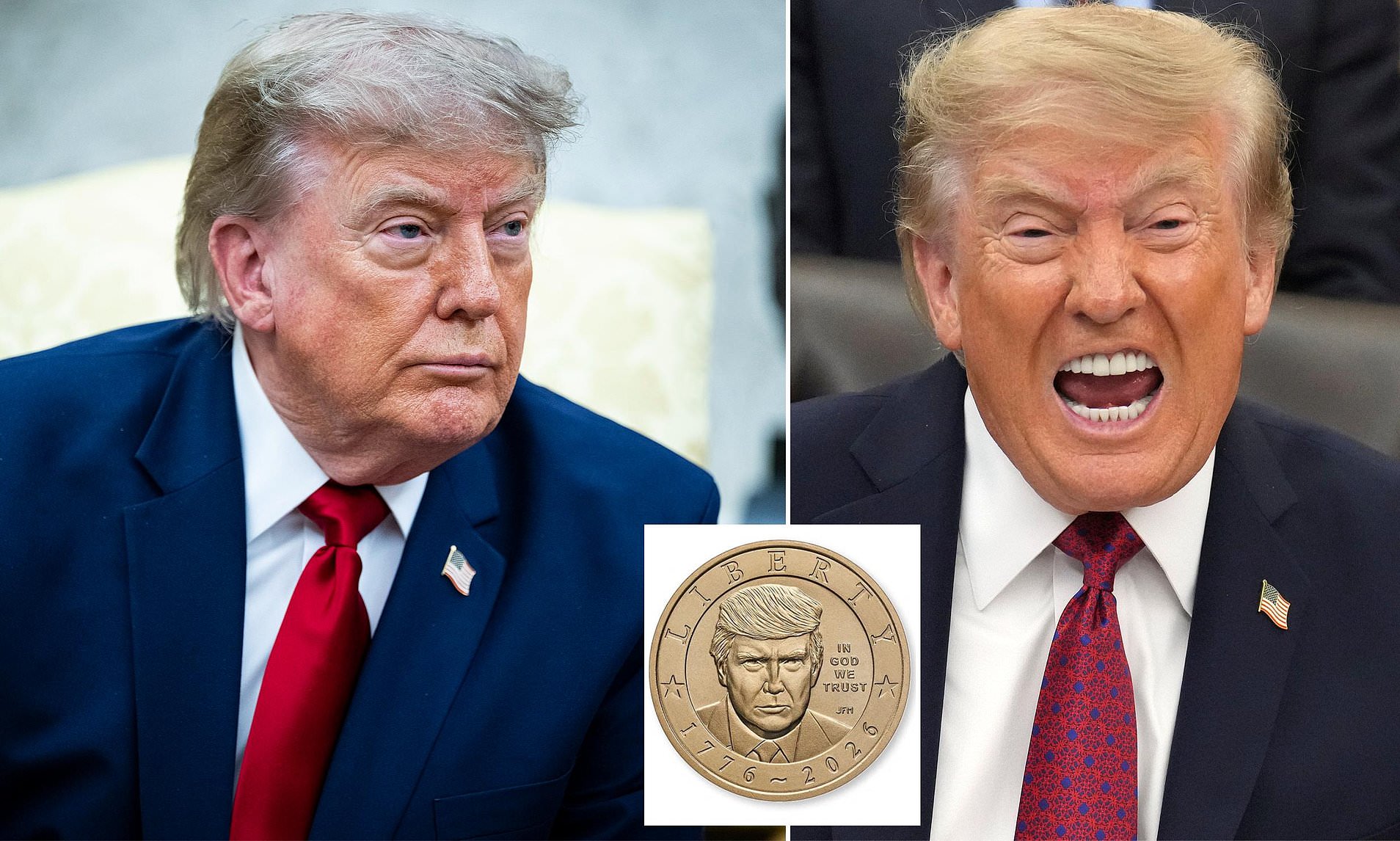 Trump's brand new $1 gold coin breaks the internet as staggering price revealed