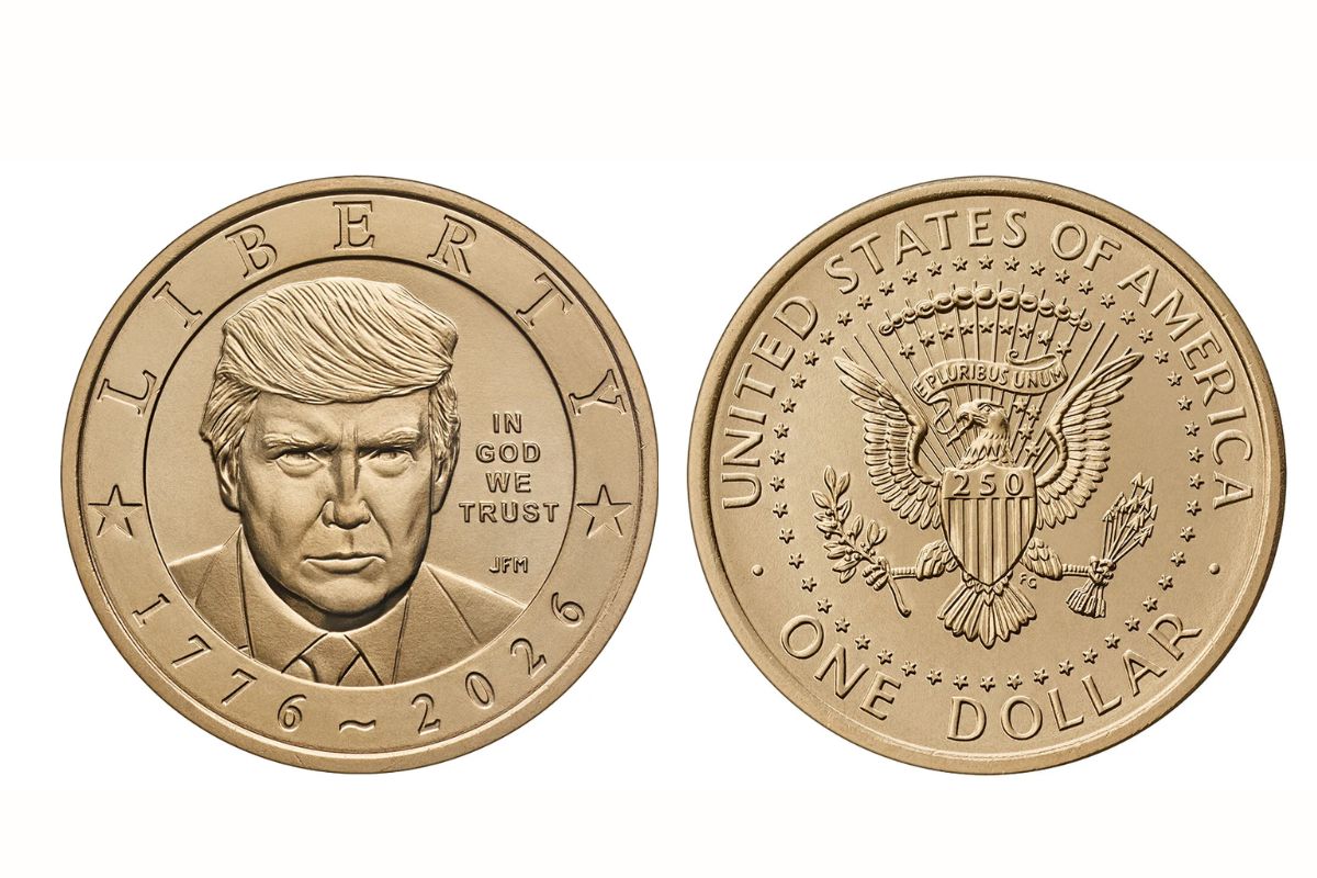 Trump's face appears on new $1 coin, USA's first living president on ...