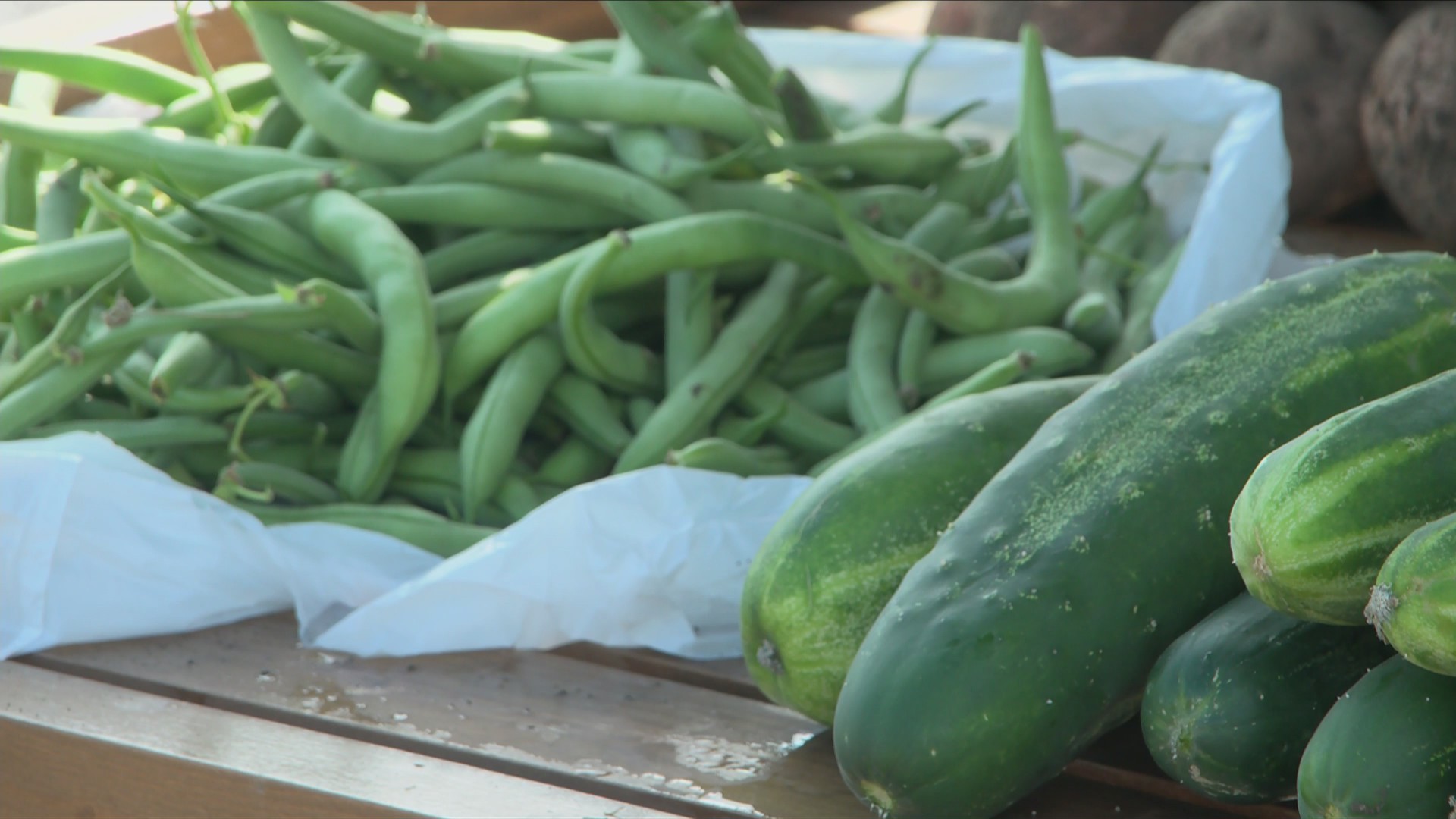 Fresh produce stand in Anthon, Iowa