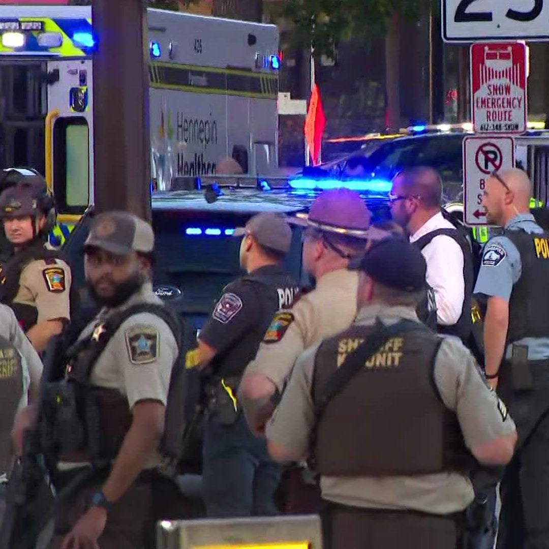 Police respond to downtown Minneapolis shooting that injured 2 officers, others