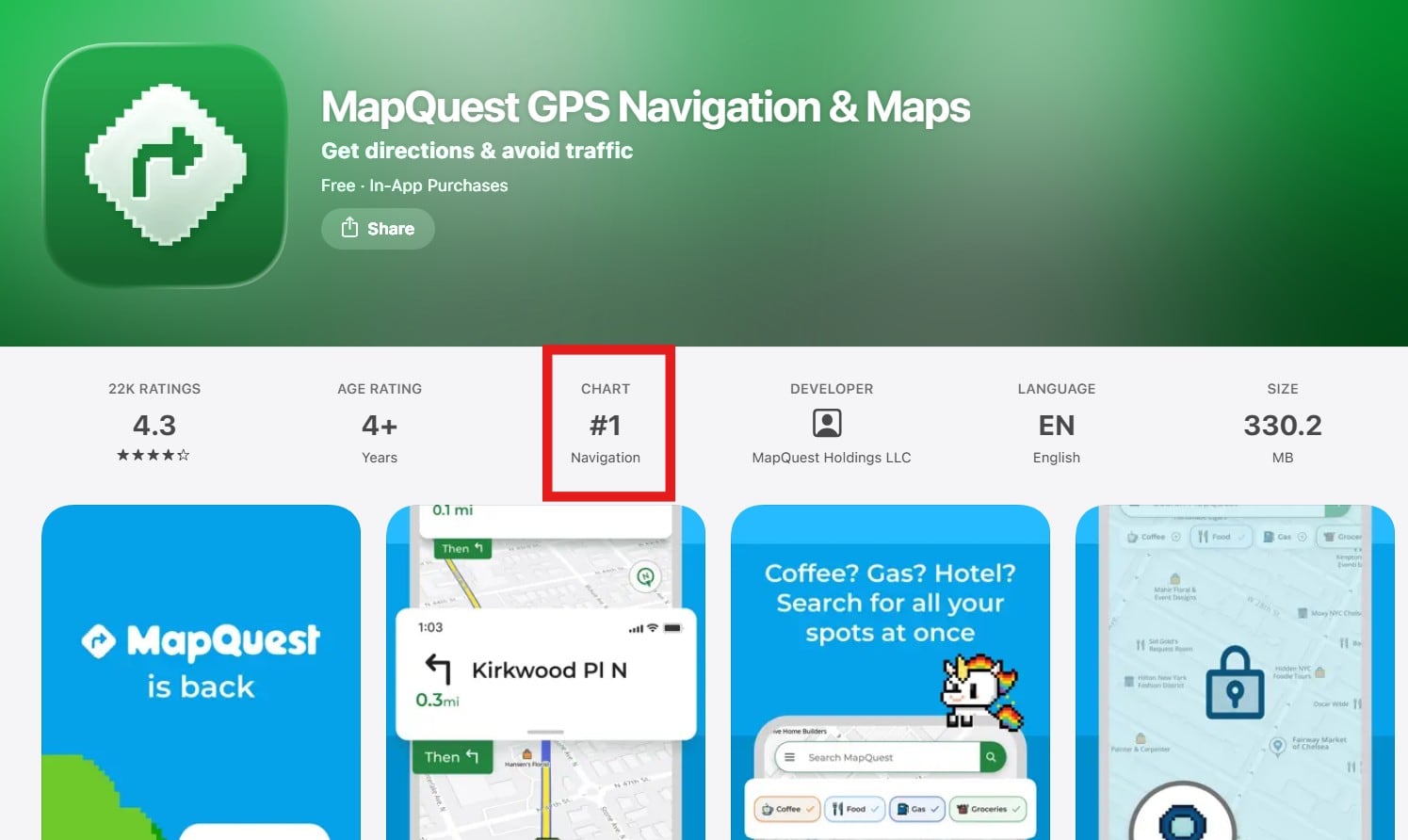 MapQuest defies Trump, tops US App Store