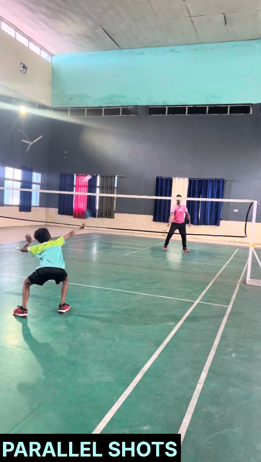 Racket warm up before badminton matches