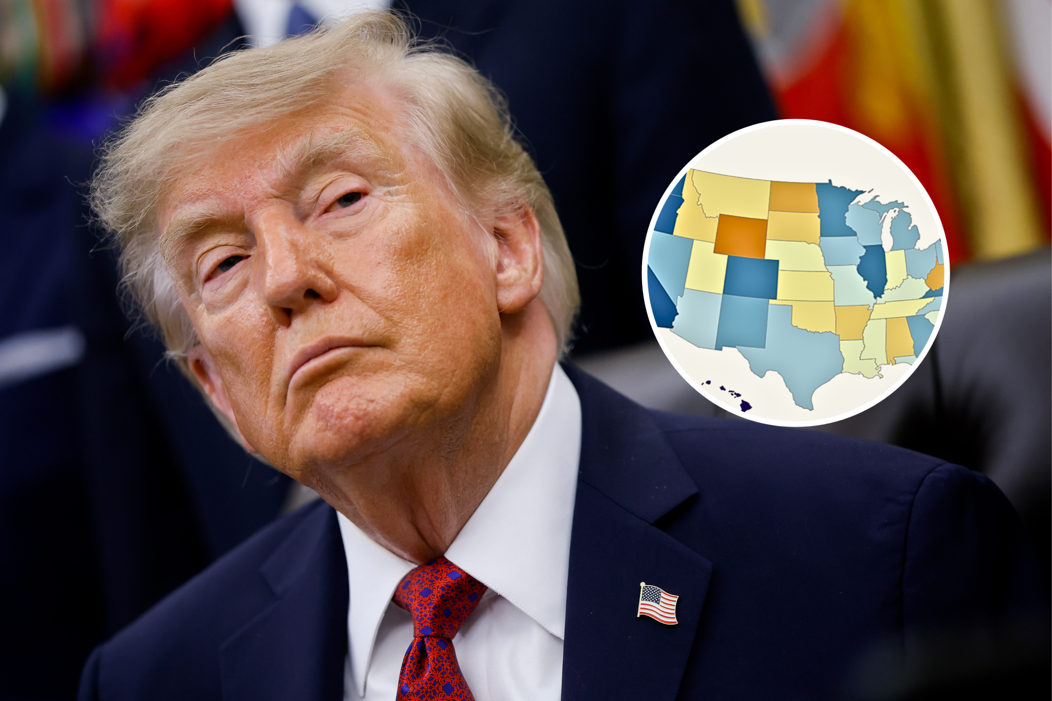 Map shows Trump's approval rating in every state 2 months until midterms