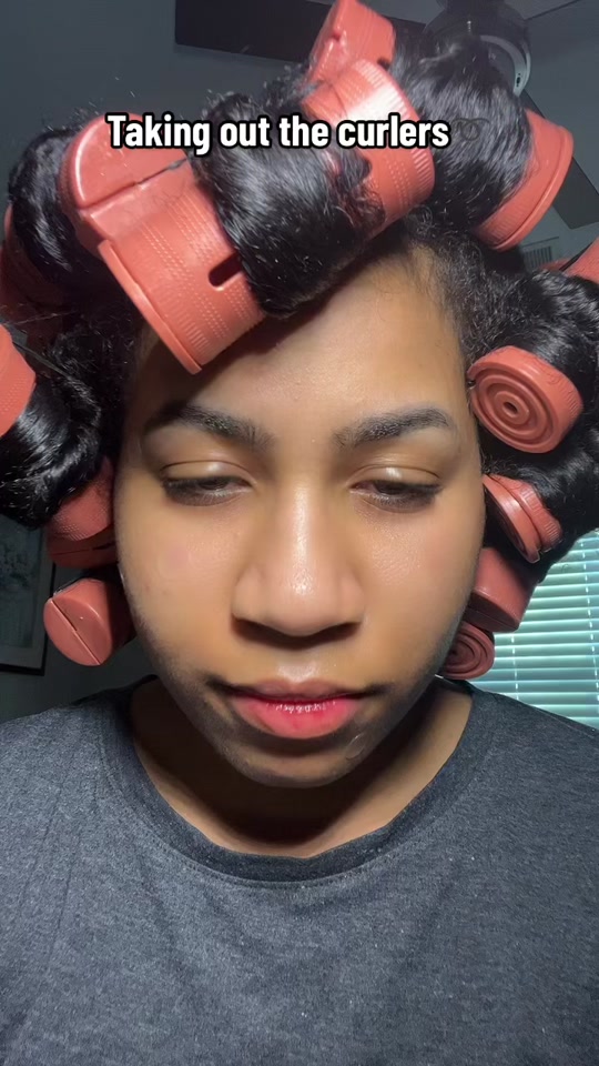 Creating a party ready perm rod set on afro hair