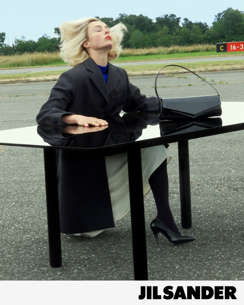 Jil Sander's fall campaign was shot at an abandoned airfield