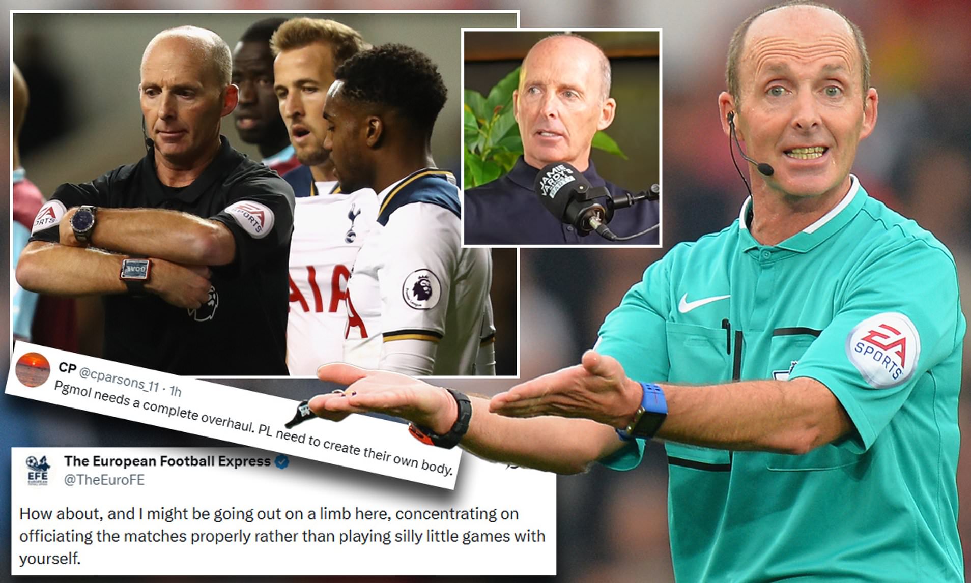Refs chiefs cast doubt over Mike Dean's claims he played 'minigames' as angry fans call for probe
