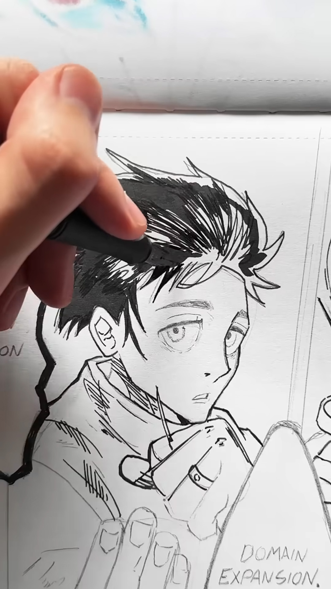 Creating a detailed drawing with an expensive fountain pen