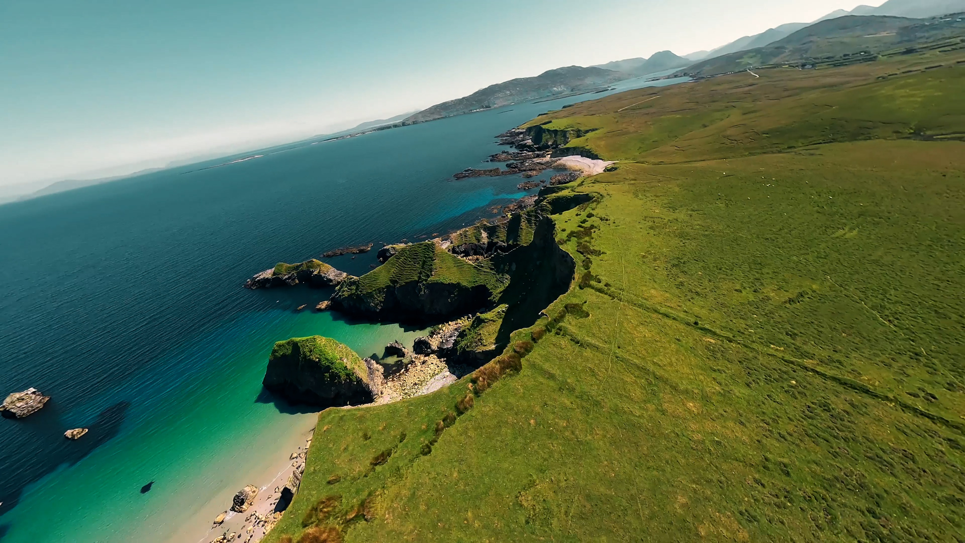 Fly over Ireland in an incredible first-person drone view