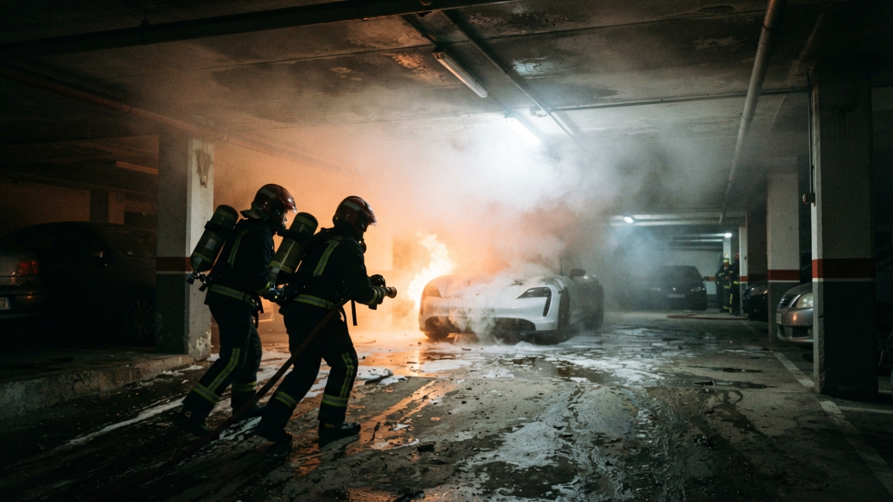 Electric vehicle explosion kills two firefighters in Spain