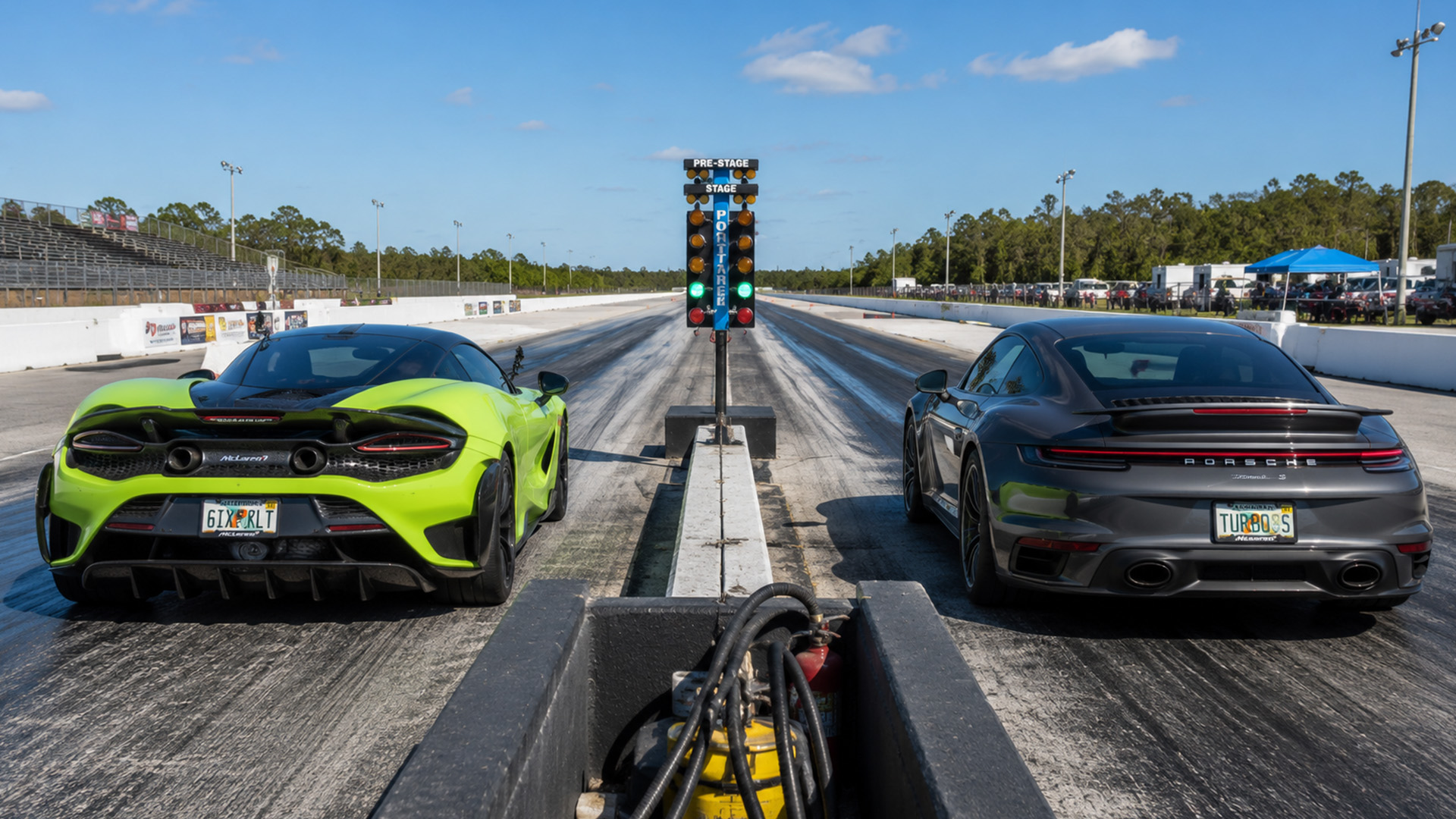Porsche 992 Turbo S takes on the McLaren 765LT in drag race