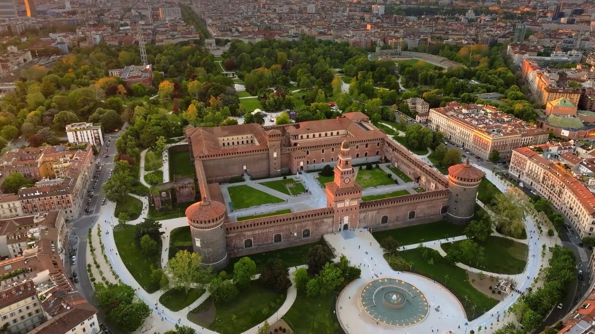 Castello Sforzesco, Italy: Drone explores Milan’s fortress