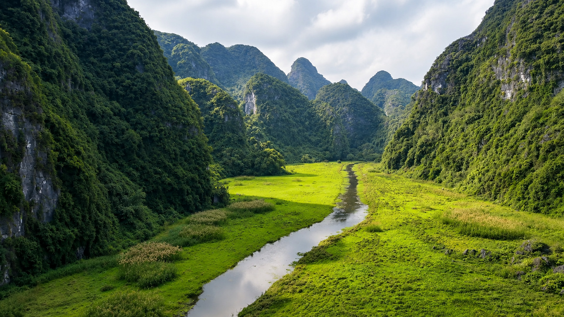 Few roads reach this limestone mountain valley