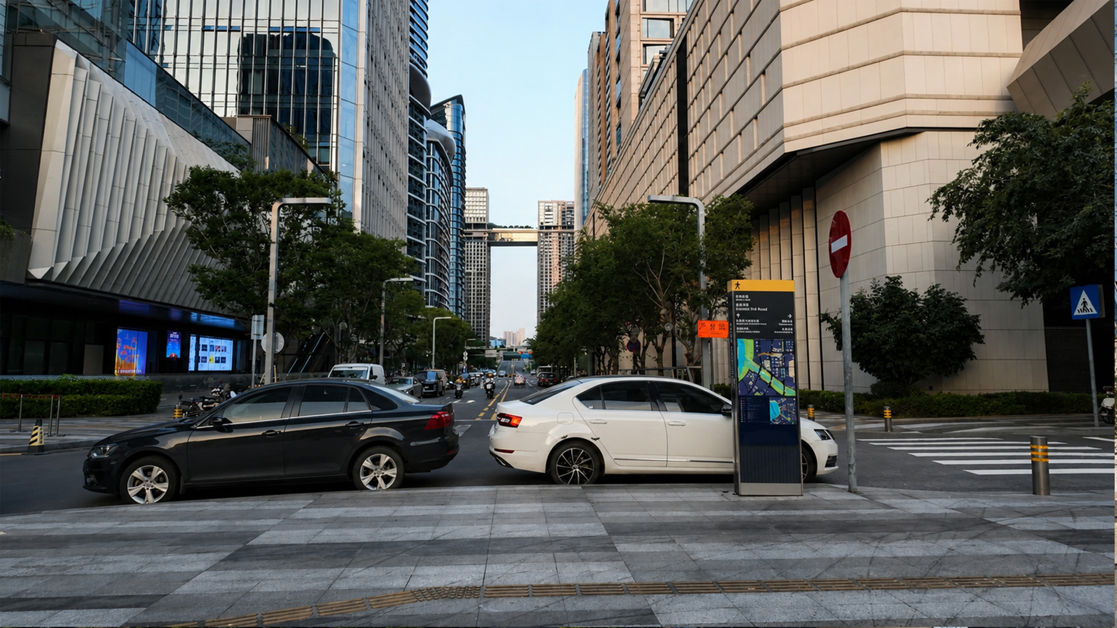 La arquitectura contemporánea crea un denso corredor urbano en Shenzhen