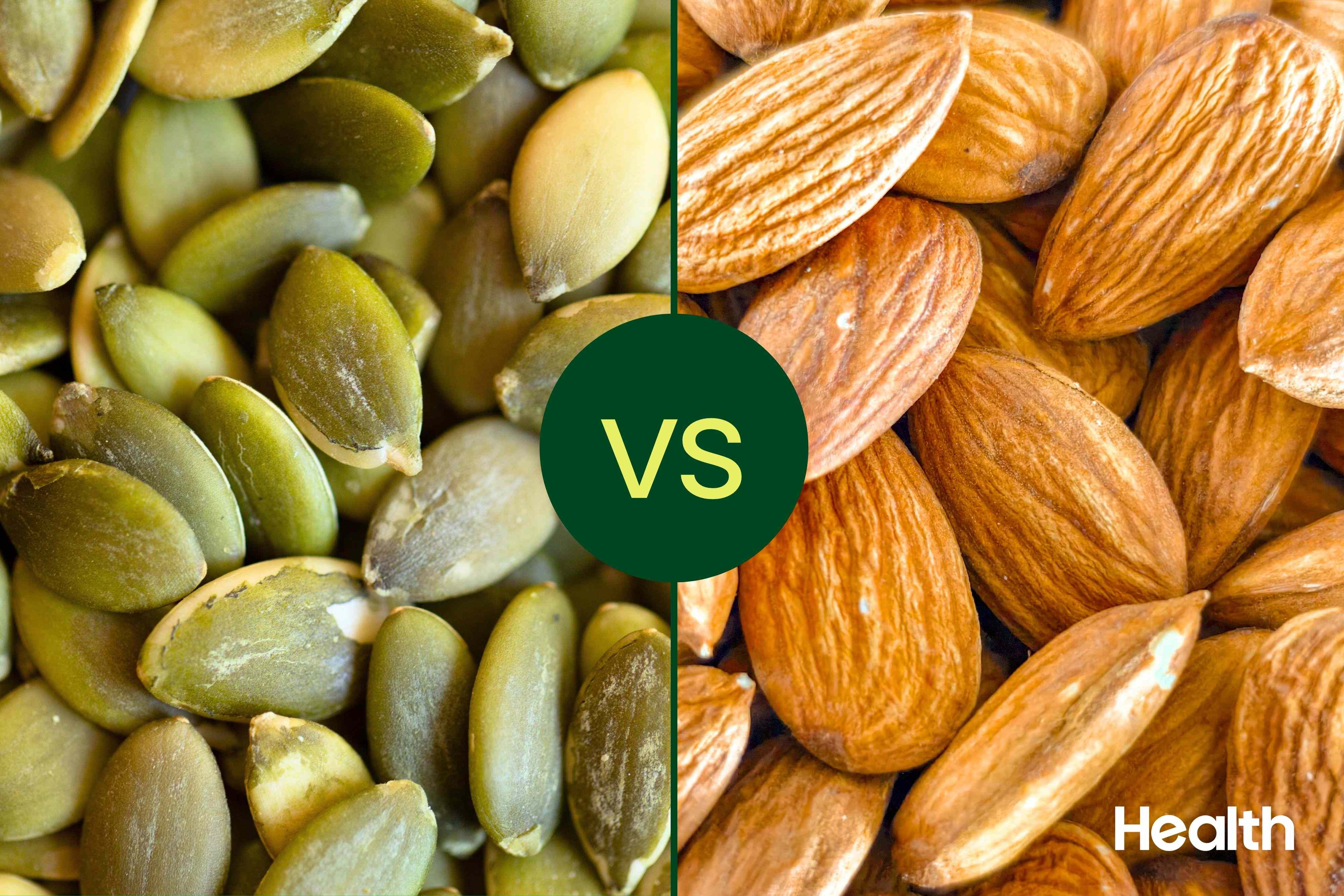 Pumpkin seeds vs. almonds: Which has more magnesium?