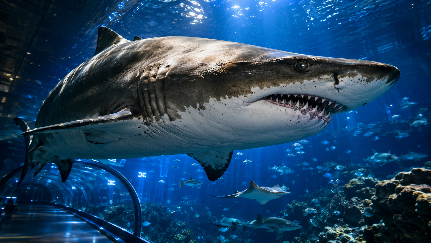 Diving with sharks at the Dubai Mall Aquarium