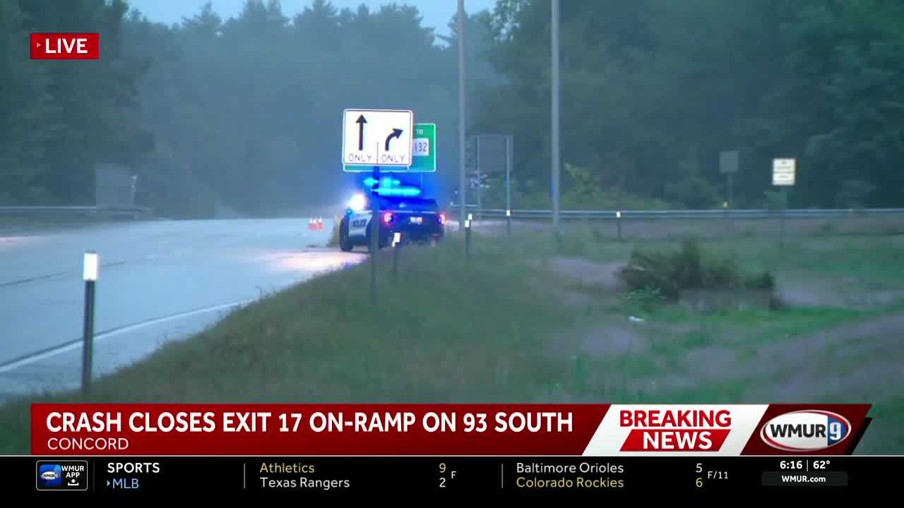 Exit 17 on-ramp on I-93 south in Concord reopened after motorcycle crash