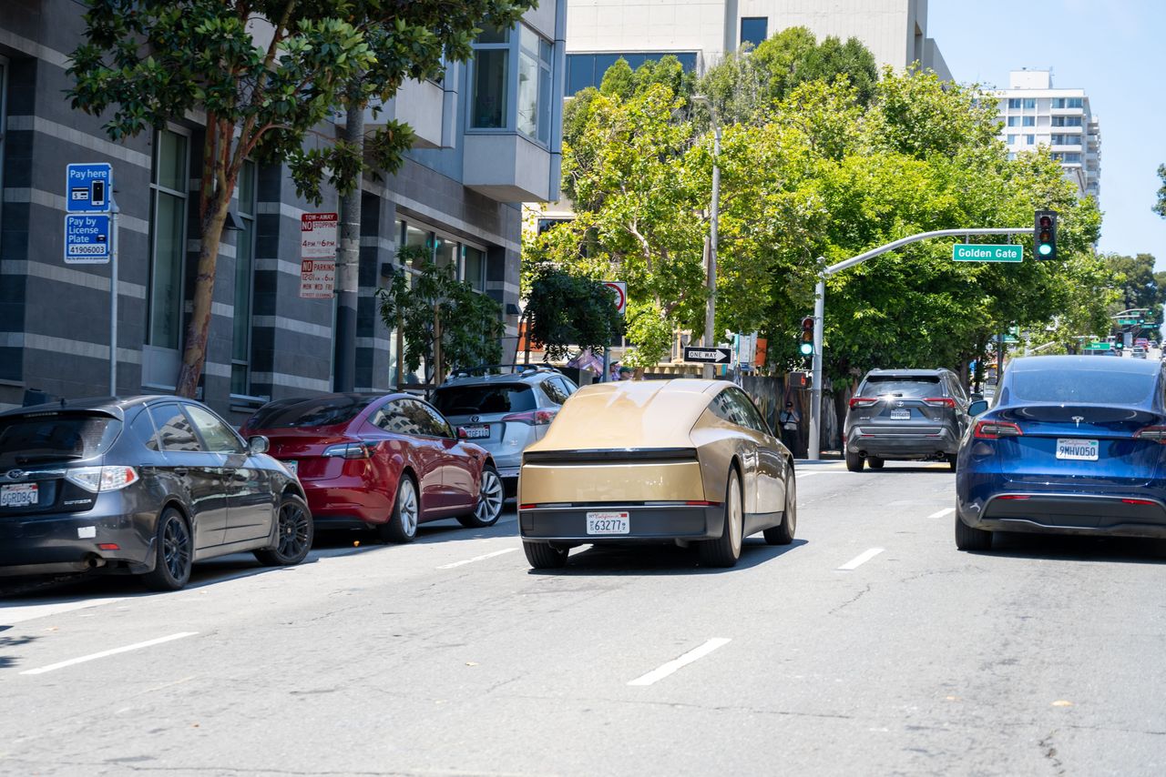TSLA stock rallies into invite-only Cybercab event — then trades flat after-hours as the wheel-free car hits Austin streets