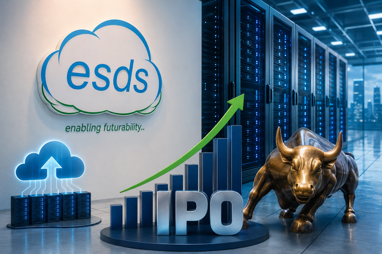 ESDS Software shares score stellar D-Street debut, list at 76% premium ...