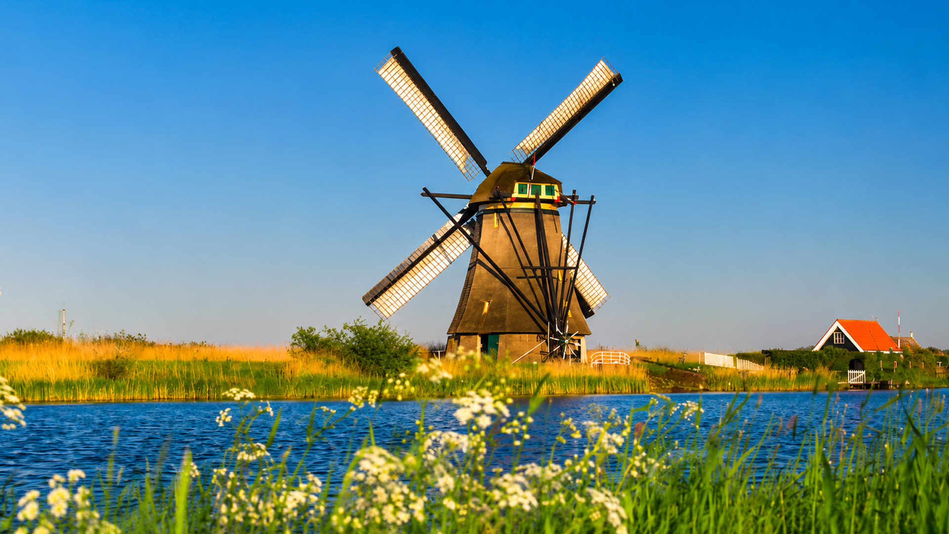 How did windmills help keep the Netherlands dry?