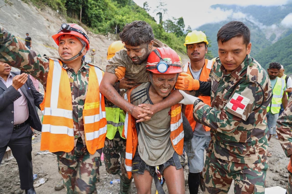 Miracle in Nepal as two men rescued after voices heard from tunnel