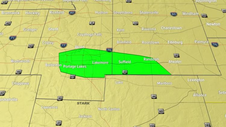 Flash flood warning in effect for several areas across northeast Ohio