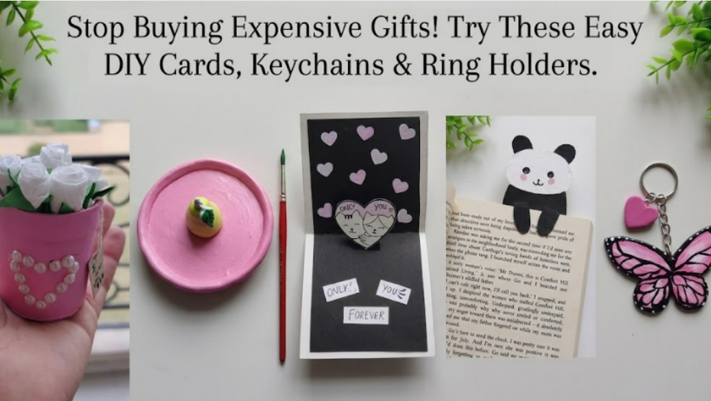 Stop buying expensive gifts! Try these easy DIY cards, keychains & ring ...