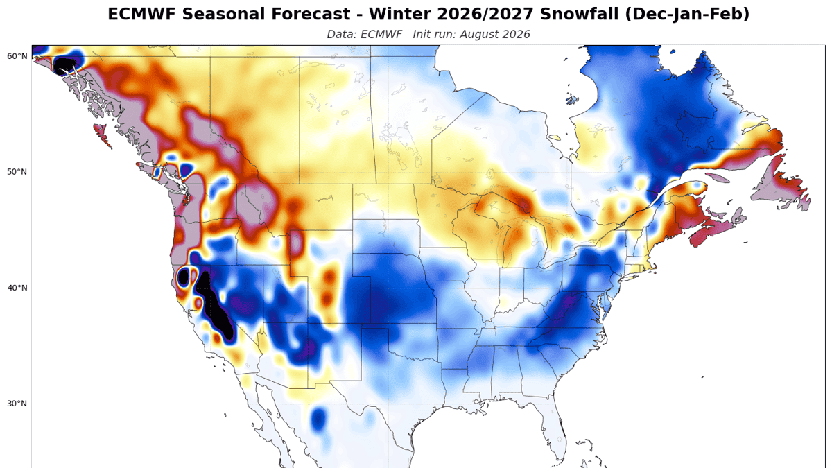 New winter snow maps show which parts of the US could get buried