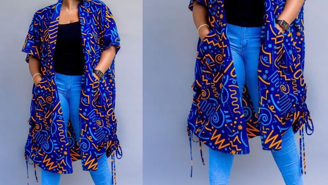Creating a kimono with drawstrings and pockets