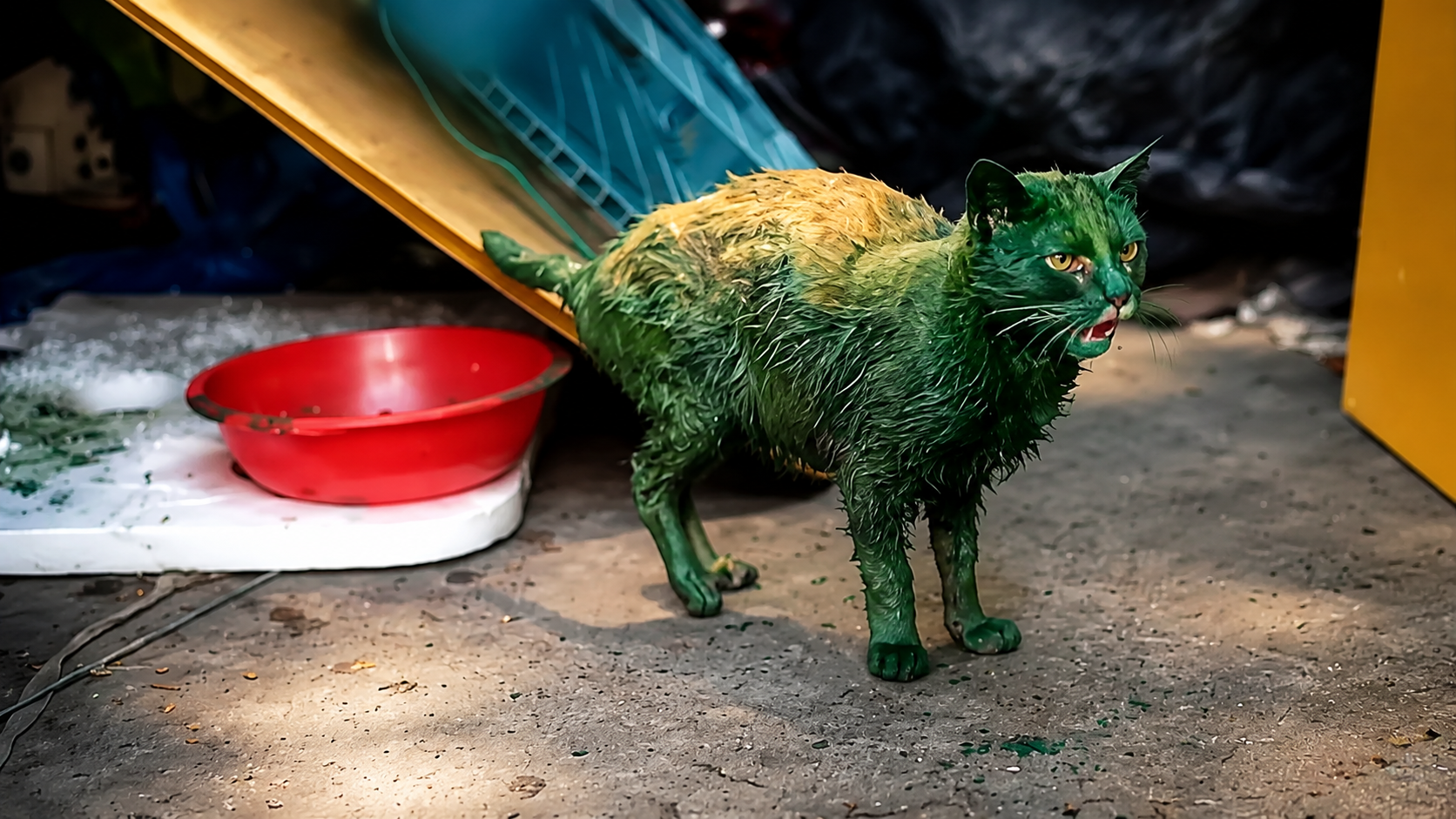 Covered in green paint, bathed in love: The inspiring transformation of ...