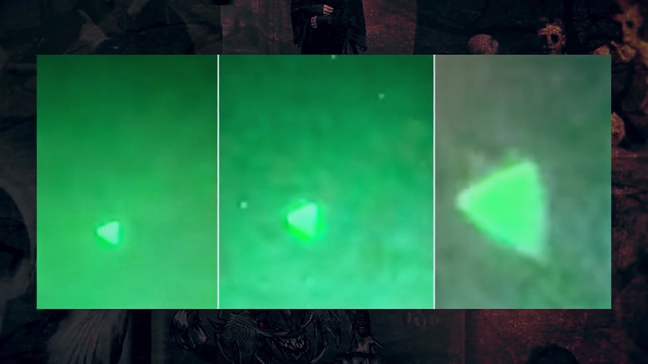 A pyramid-shaped UFO appeared above a US Navy warship then the video leaked