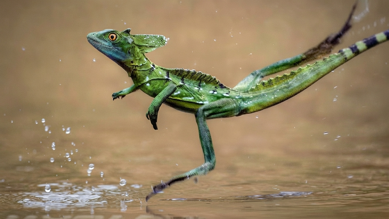 Watch the 'Jesus Christ lizard' run on water - now you know how it got ...