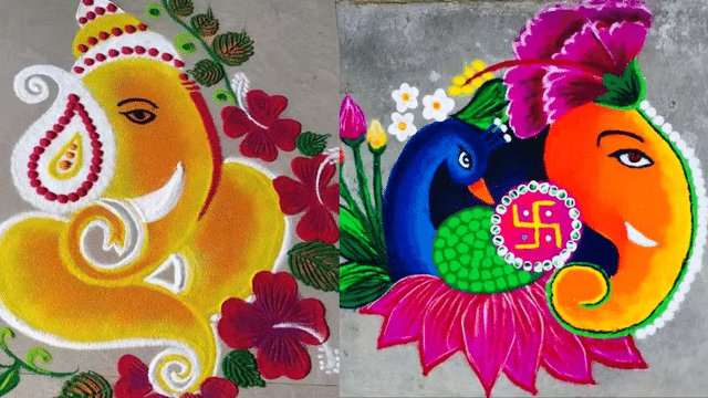 Ganesh Chaturthi rangoli ideas: 7 beautiful designs to give your home a ...