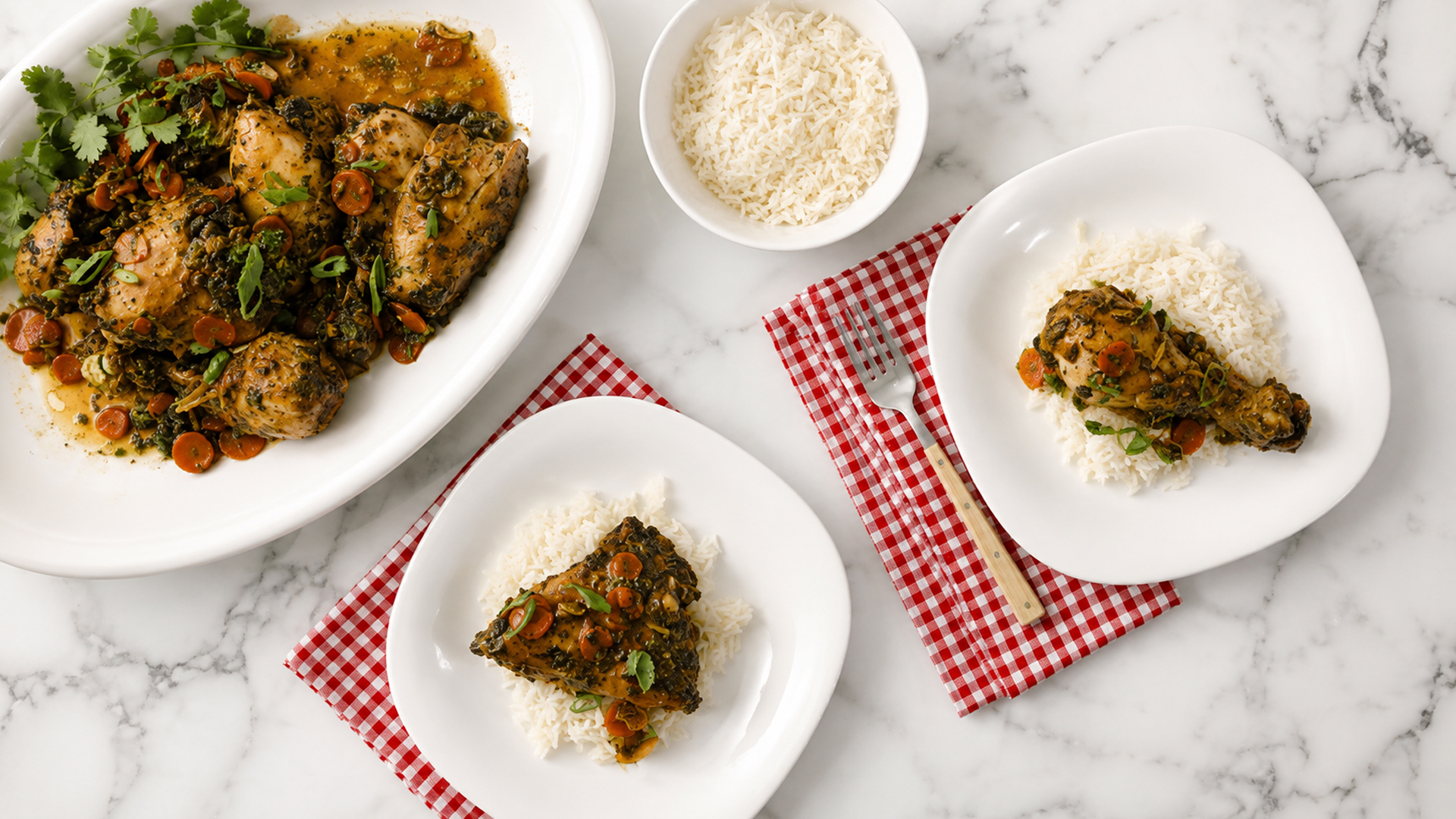 Martha Stewart one-pot soy-ginger chicken recipe with fresh herbs