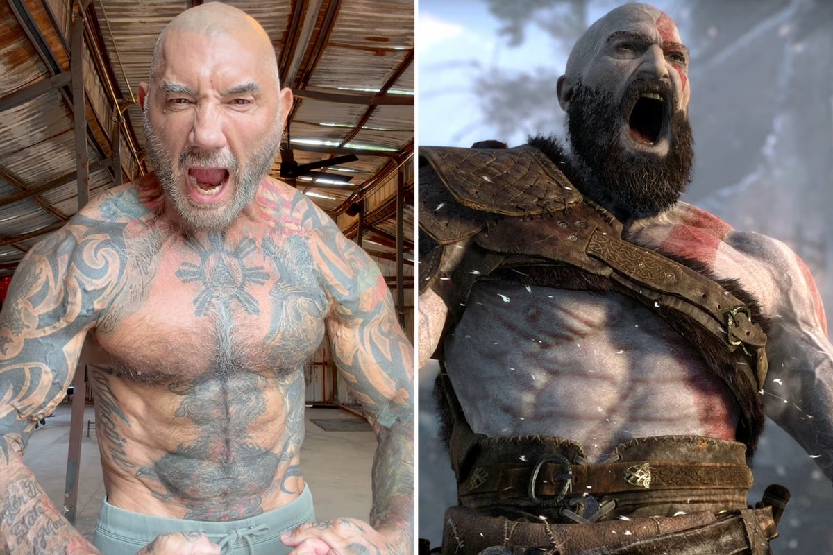 Dave Bautista shows off transformation to play Kratos in God of War