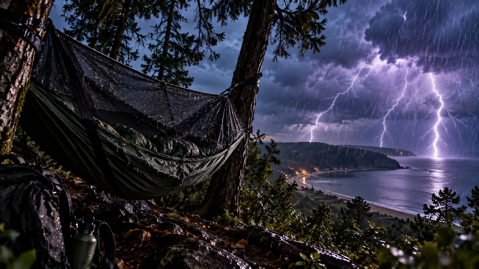 Stealth camping in an abandoned quarry overnight