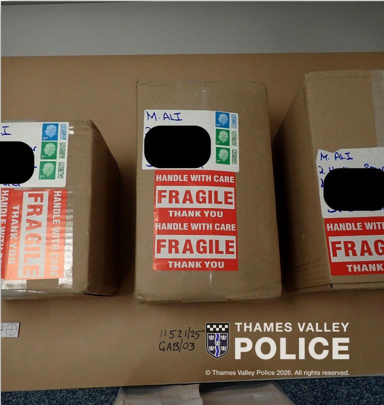 Amjad Ali redirected packages he suspected of containing drugs and send them to other addresses, including his home (Picture: TVP)