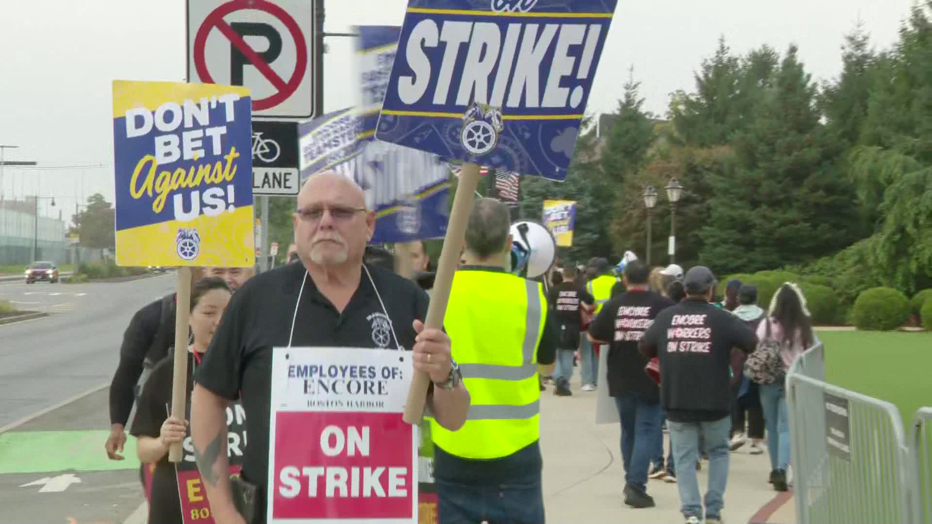 Encore Boston Harbor casino workers walk off job after contract expires