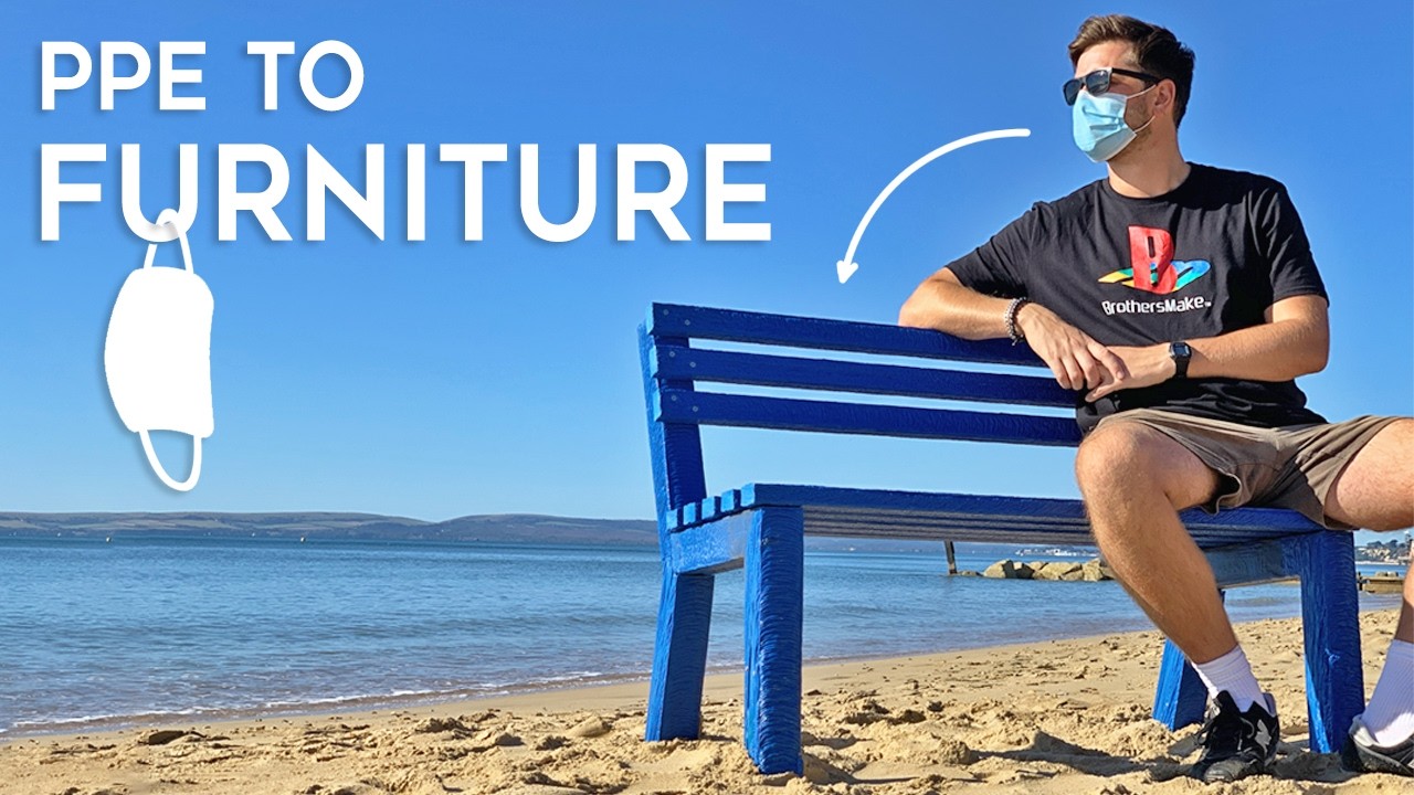 We extruded PPE into a park bench