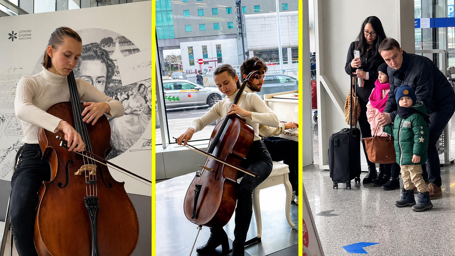 A spontaneous piano and cello performance of The Swan