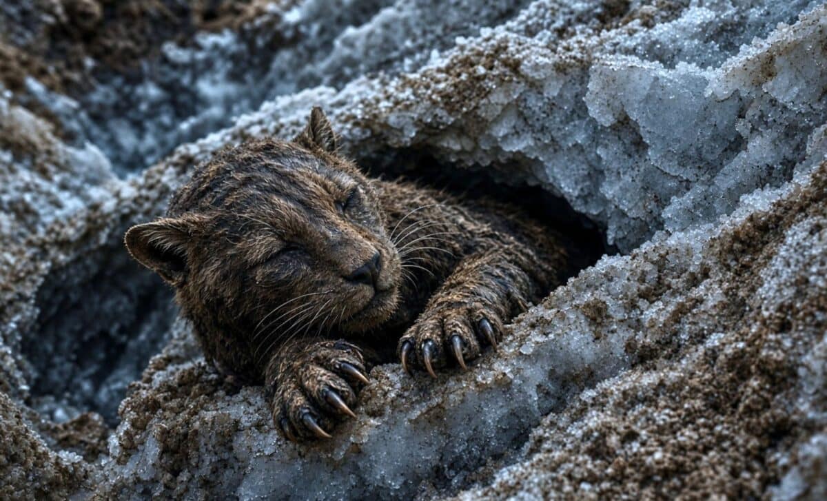 Scientists unearthed a 35,000-year-old saber-toothed cat mummy with its ...