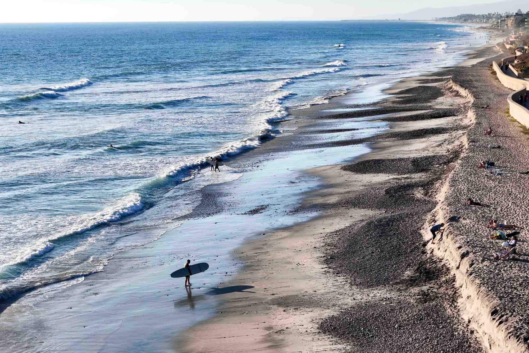Severe erosion leaves Carlsbad's Tamarack Beach slim for Labor Day weekend