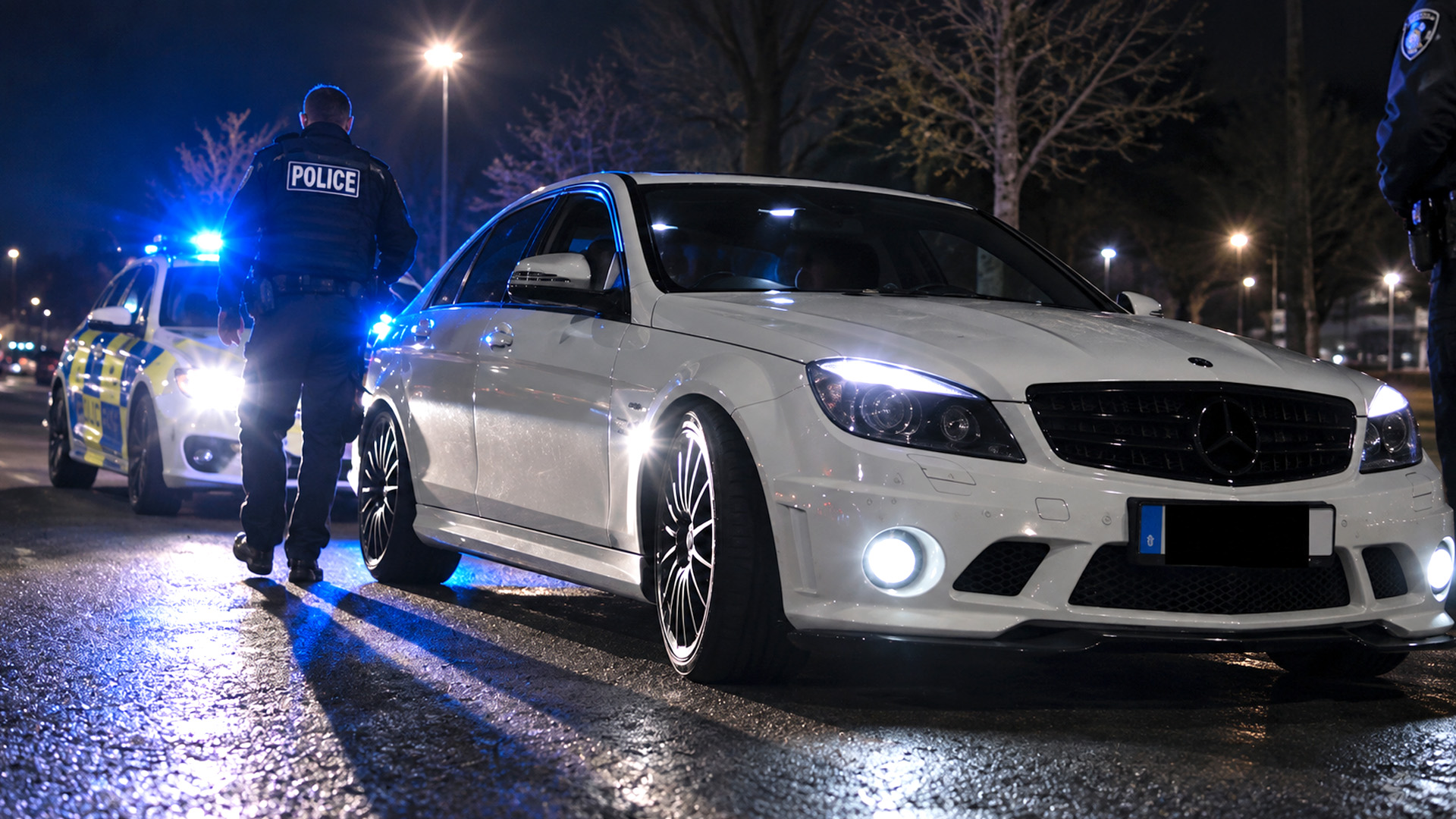 Tuned cars draw police attention during car meet exits