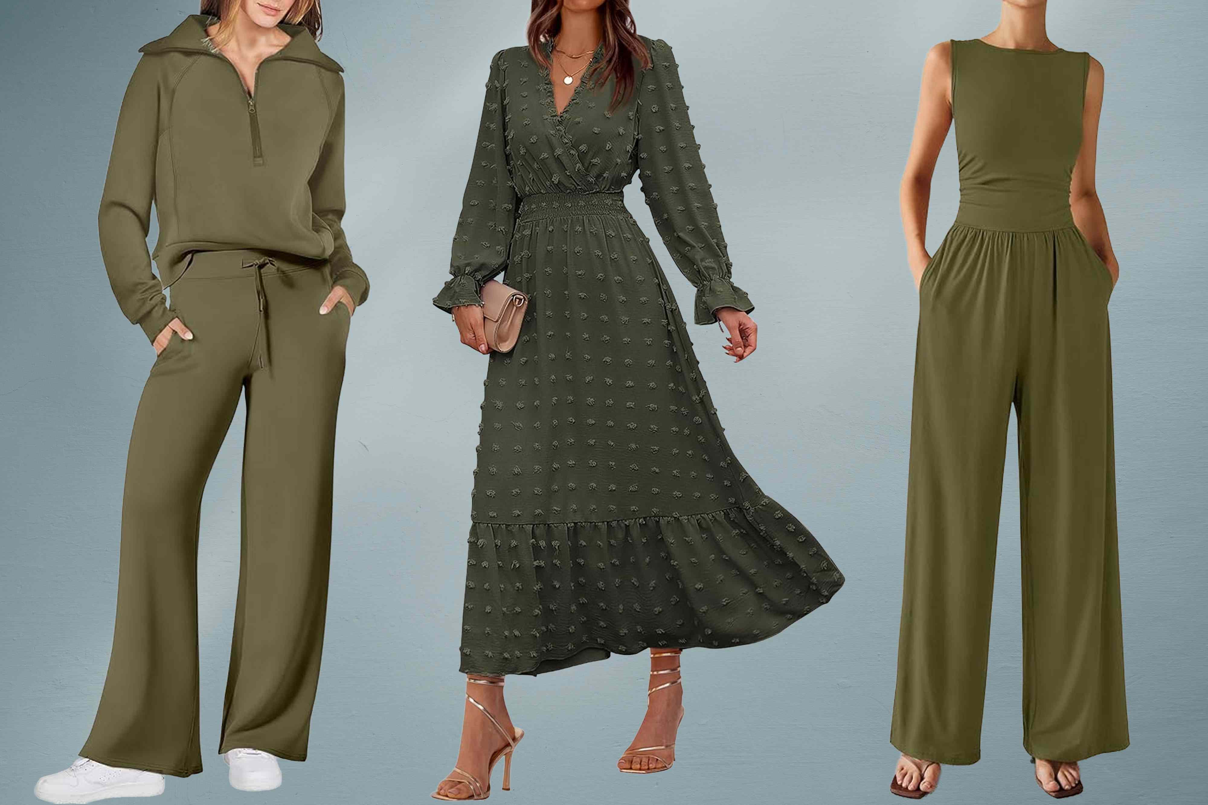 We're calling it: Stylish women are choosing olive green (instead of black) as their go-to fall neutral