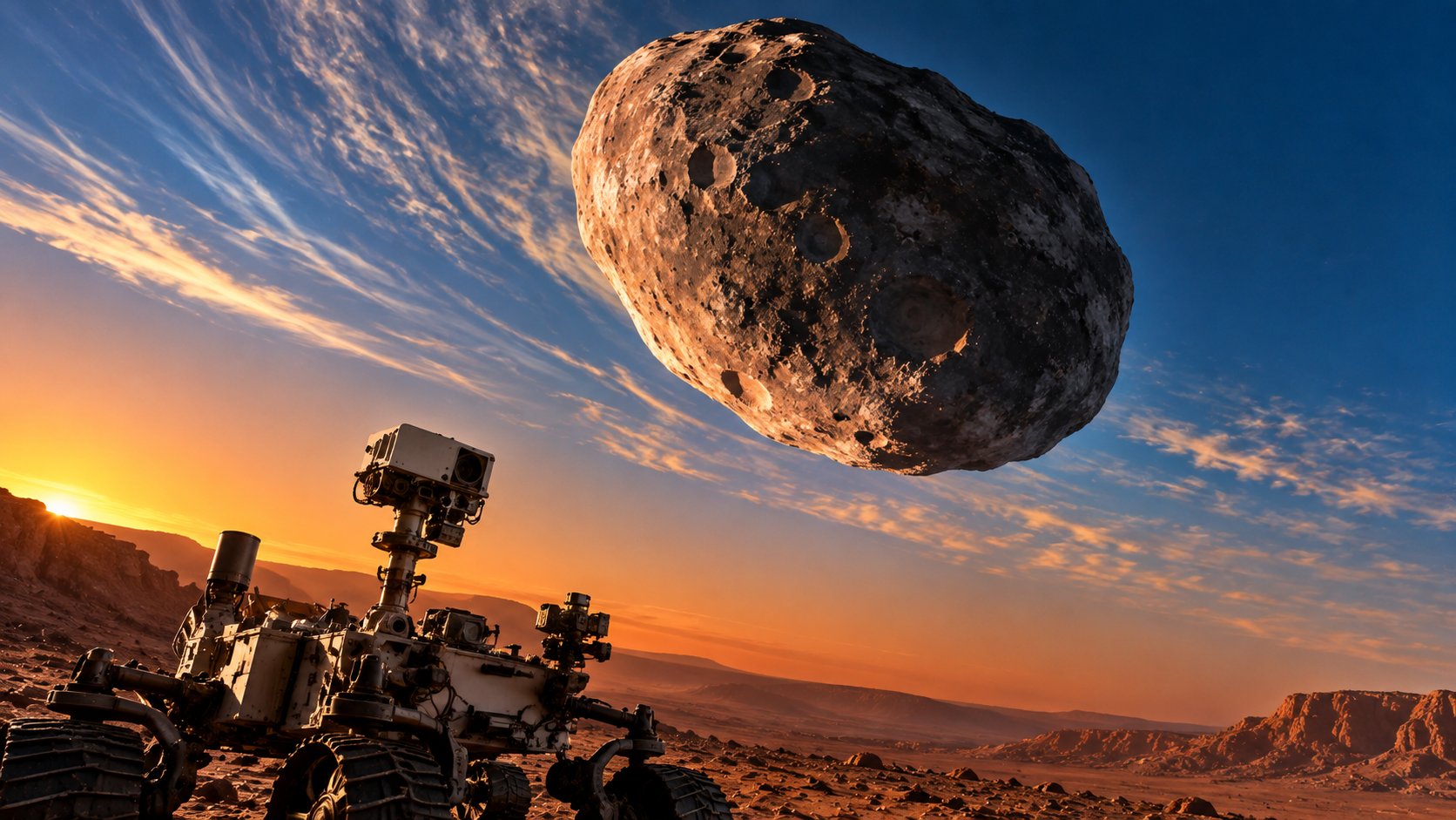 Mars sky mystery - clouds, dust storms, and Phobos in motion