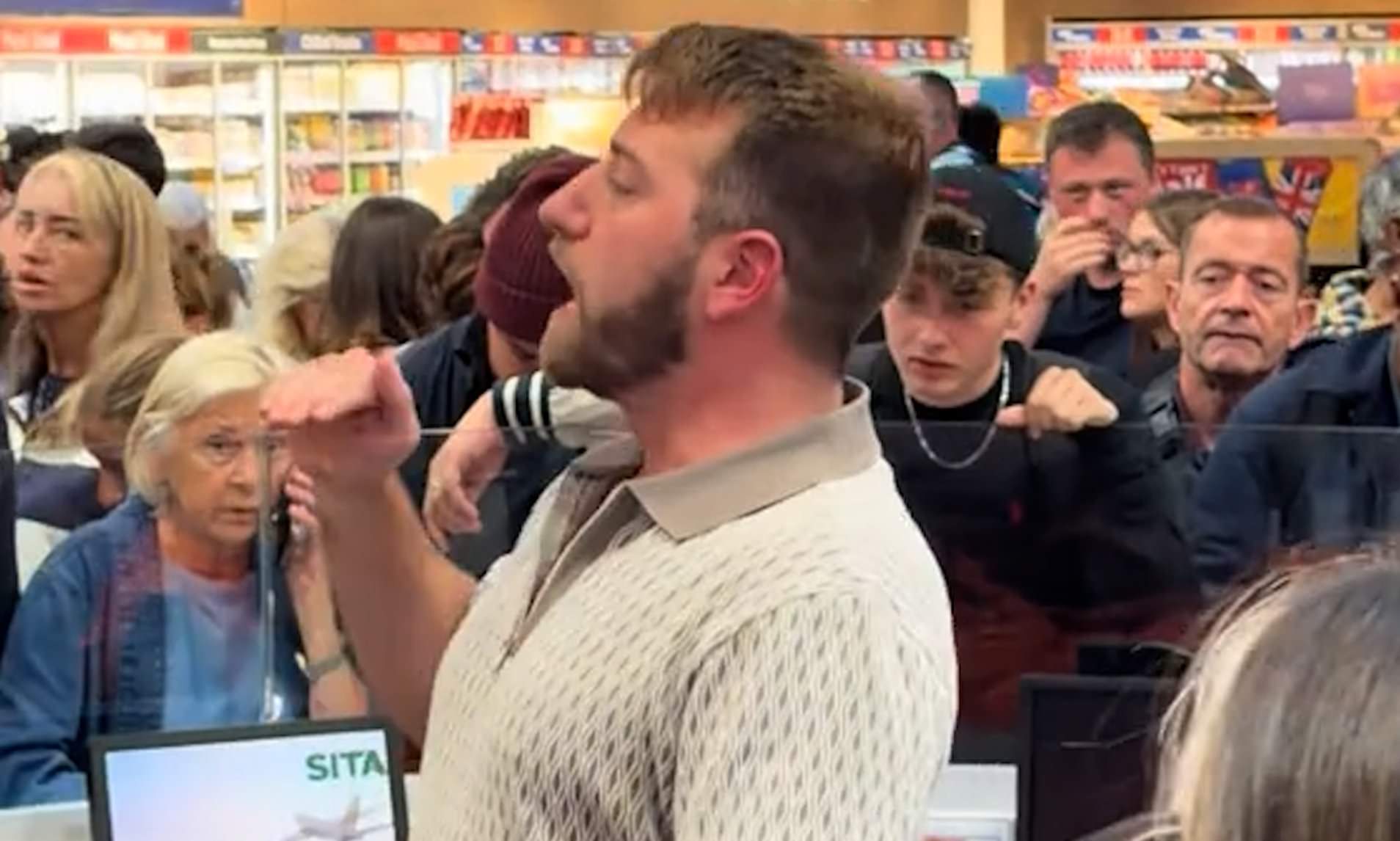 'I have a loud voice and am happy to help': Gatwick hero reveals why he turned into human megaphone