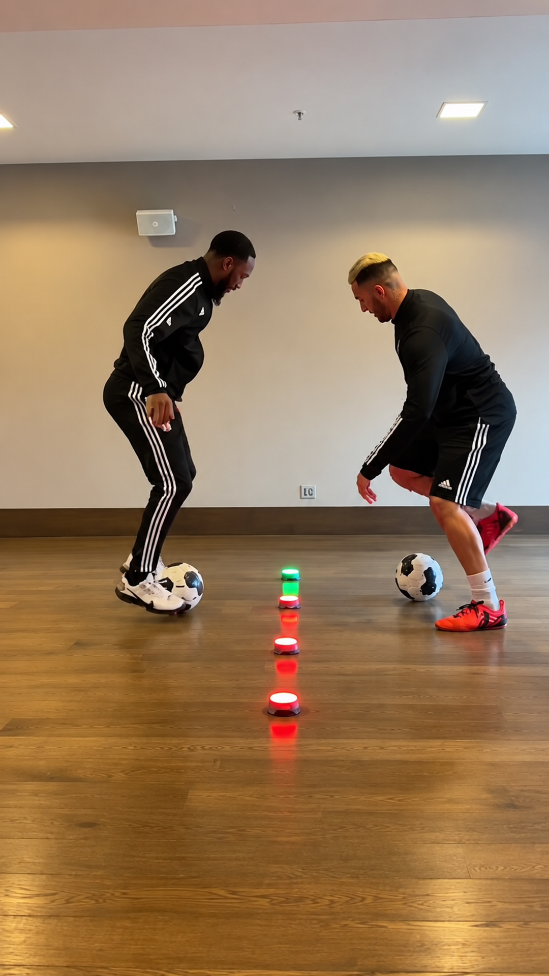 Football concentration and reaction training drill