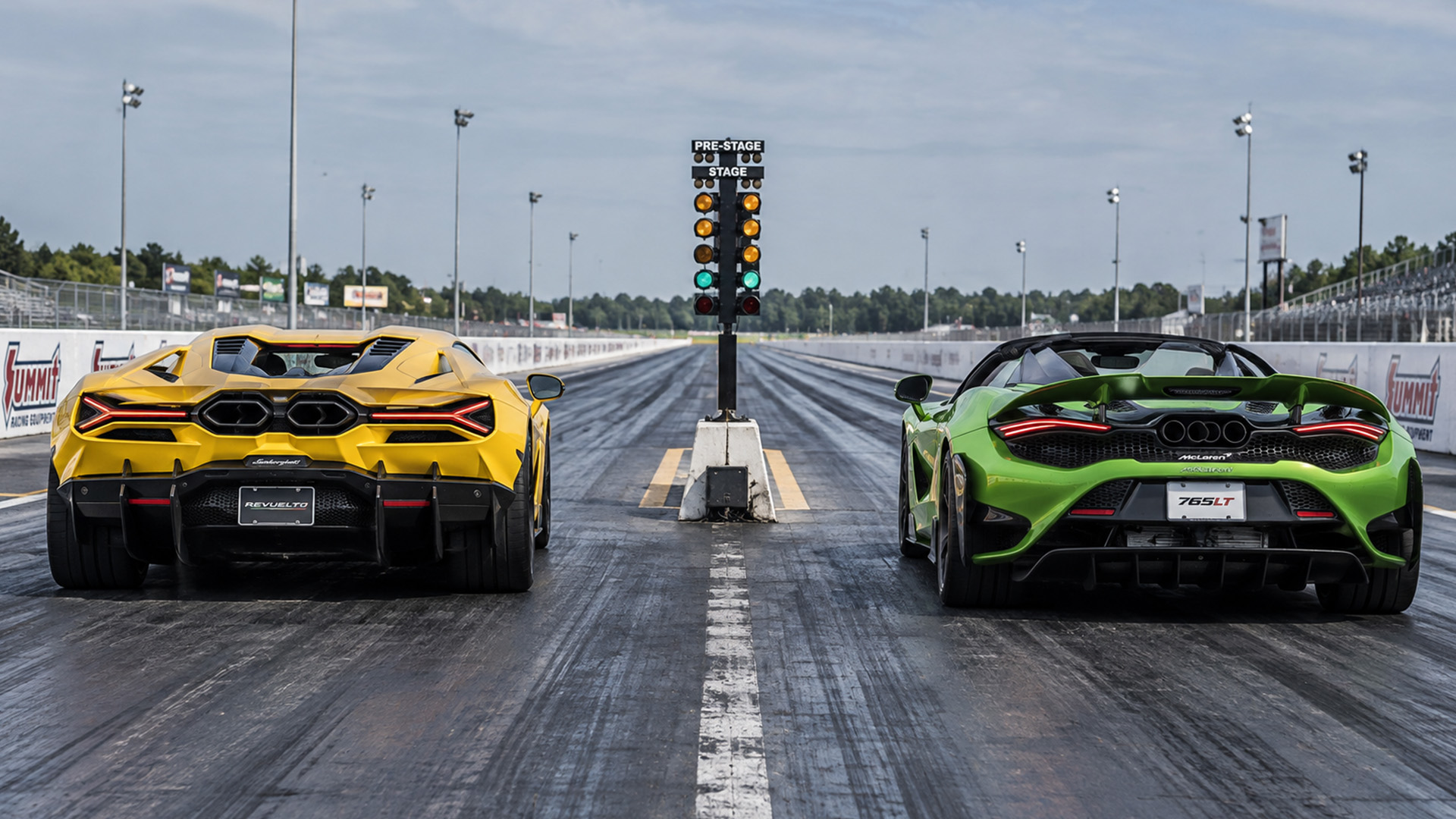 1,015HP Lamborghini Revuelto faces McLaren 765LT Spider drag race