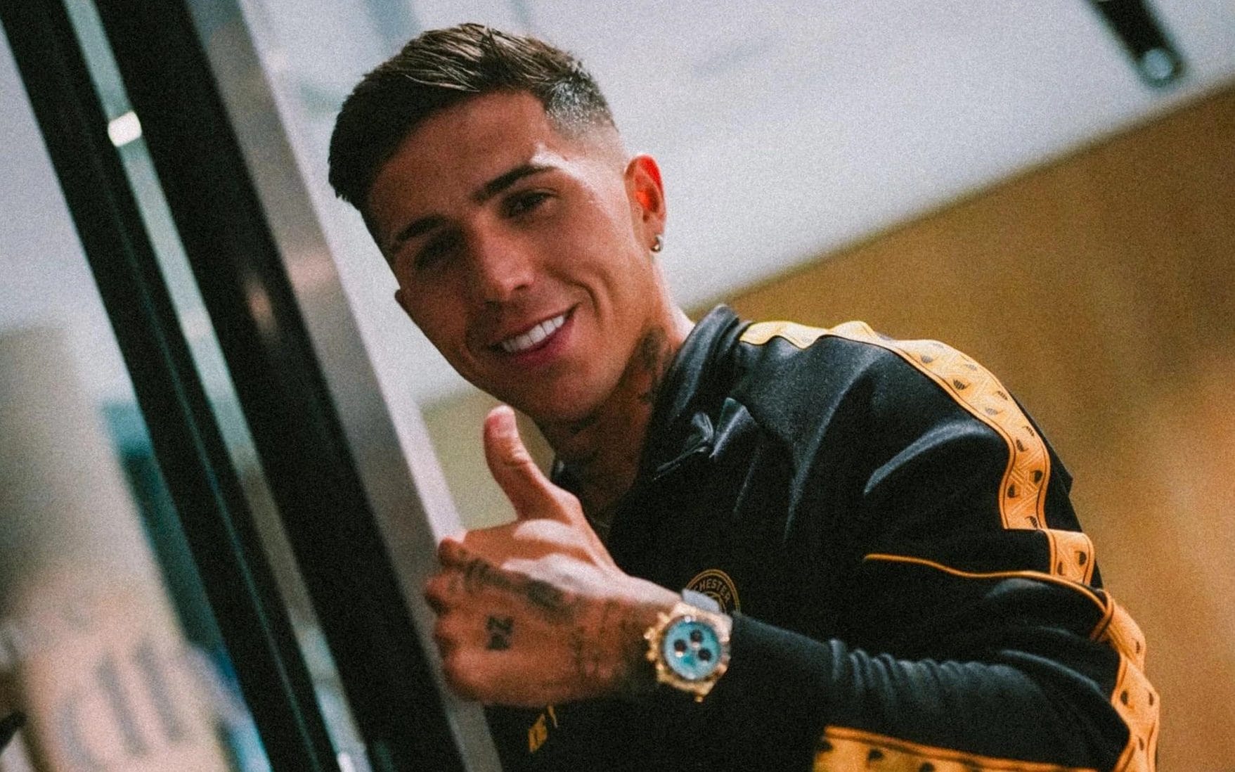Fernandez was all smiles when his move to Manchester City was completed - Manchester City