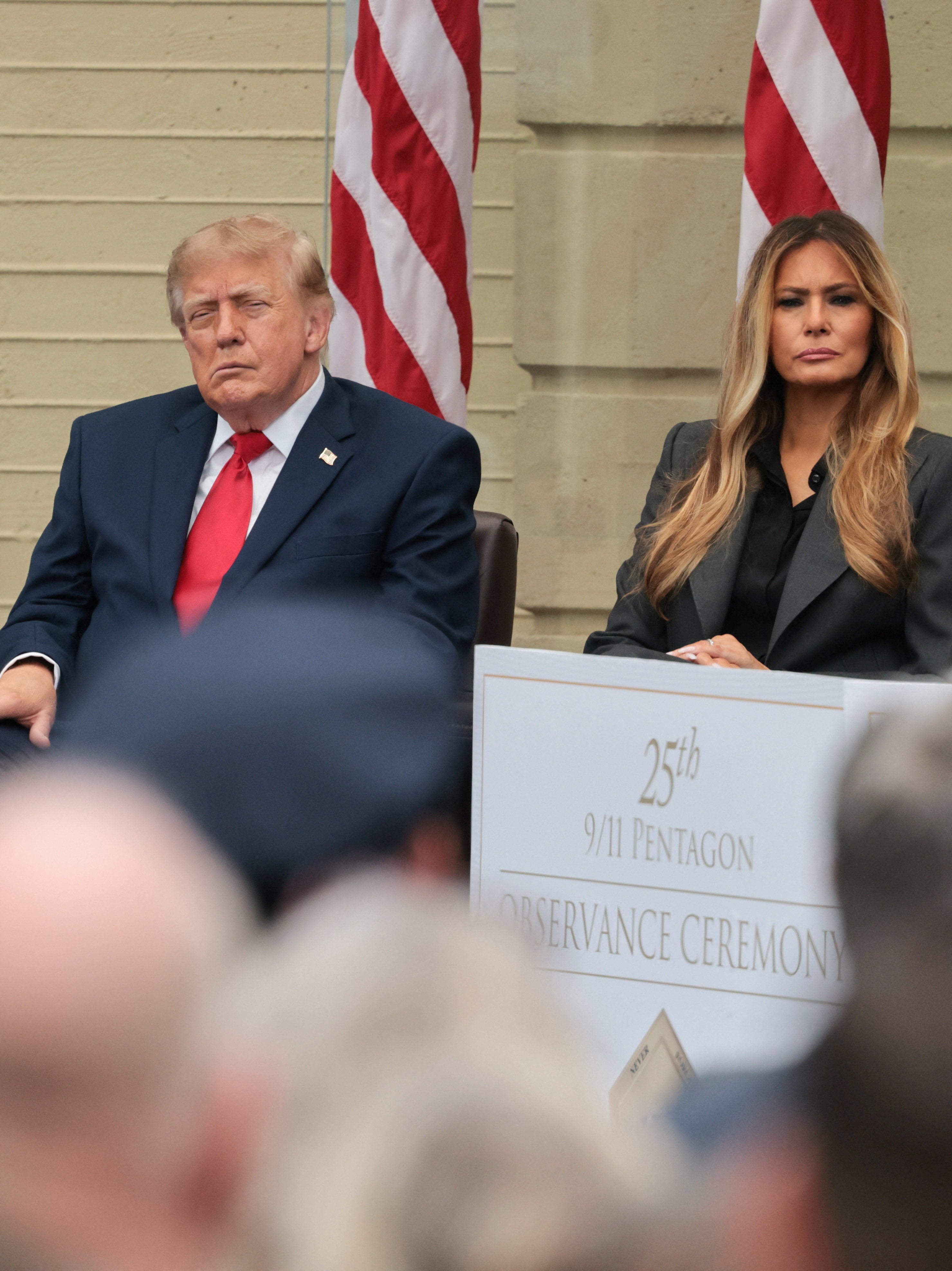 Every angle of Trump dozing off at 9/11 memorial