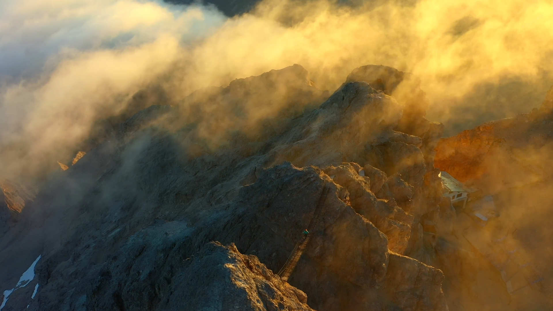 The Alps look almost too beautiful to be real from above